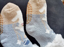 南律宝宝袜加绒袜套婴儿袜冬季加厚保暖儿童地板袜防滑男女袜子睡眠袜 蓝色小羊+卡其雪娃娃 S码(0-2岁) 实拍图