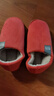 回力纯色全包棉鞋情侣室内外防滑保暖棉拖鞋HLX0233红色38-39码 实拍图