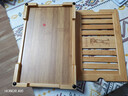 从简 家用竹制储水式茶盘简约小号茶托盘功夫茶具茶台竹托盘 高山竹盛水盘(小号)：28*18*6cm 实拍图