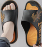 回力运动拖鞋男浴室内户外不易滑厚底凉拖鞋HL39391黑黄色39-40码 实拍图