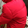 鸭鸭（YAYA）孙颖莎同款时空道宇系列三防羽绒服男女短款新款加厚面包服外套 国旗红色 S (建议90-110斤) 实拍图