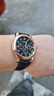 【网红爆款】商务腕表石英运动表休闲皮带男女手表 黑色 实拍图