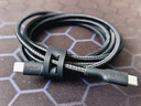 贝尔金（BELKIN）双Type-C数据线 240W快充 CtoC电源线 苹果电脑MacBook 480Mbps快传 2米编织款 黑色 CAB025 实拍图