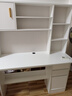 木匠印记电脑桌书桌书架组合一体简易家用卧室简约电脑桌学生写字床头桌子 促销【加高款】暖白色120cm 实拍图
