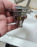 潜水艇（Submarine）CQ-8铜镀铬面盆弹跳下水器洗手盆漏水塞子过滤头发杂物 小蘑菇头 实拍图
