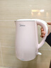 美的（Midea）电热水壶电水壶烧水壶双层防烫 0涂层 食品级304不锈钢1500W快速沸腾1.7L大容量 HJ1705 实拍图