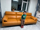 左右沙发现代简约客厅皮艺头层牛皮沙发DZY5161三人位 Y1094琉璃棕 实拍图