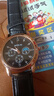 【网红爆款】商务腕表石英运动表休闲皮带男女手表 黑色 实拍图
