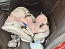 Heekin德国 儿童安全座椅汽车用0-4-12岁婴儿宝宝360度旋转ISOFIX硬接口 尊享粉(遮阳棚+上拉带+侧保护) 实拍图