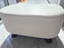 小凳子简约换鞋凳客厅沙发脚踏凳茶几小矮凳软包穿鞋凳家用鞋柜 绒布*实木框架-米白色40*28*23 实拍图