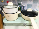 小熊（Bear）双灶电煮锅 电炒锅 多功能电火锅分体式煎炒焖煮料理锅宿舍用小煮锅 电热锅 E12J1配蒸笼 实拍图