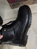 马克华菲马丁靴男士2025秋冬季棉鞋加绒雪地靴高帮男鞋靴子皮靴 纯黑 44 实拍图