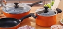 苏泊尔（SUPOR）锅具套装炒锅煎锅汤奶锅蒸锅压力锅砂锅火锅厨房锅具刀具铲勺套装 橙色三件套 明火专用 实拍图