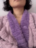 红豆居家法兰绒睡衣女冬季撞色提花加厚女士家居服 泡泡蓝 170/92A  实拍图