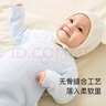 童泰新生婴儿连体衣秋冬季保暖宝宝衣服初生儿纯棉蝴蝶哈衣 蓝色 59cm 实拍图