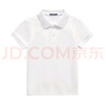 罗蒙男童短袖polo衫校园服饰春夏新款T恤女童班服 白色短袖POLO衫 140 实拍图