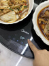 美的（Midea）暖菜板加热板热菜板保温板家用 1分钟速热保温菜板热饭不挑锅具餐具 圆形旋转转盘大尺寸适用圆桌 【2025新品】双区控温HBU60Y1 Pro 实拍图