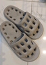 乐拖浴室速干凉拖鞋男夏镂空漏水厚底洗澡情侣居家拖鞋  浅咖42-43 实拍图