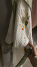 棉加加（Cotton++）纱布浴巾6层婴儿纯棉宝宝全棉100%新生儿童3-6-12岁洗澡包被裹巾 花兔绿【a类6层一体超柔110*110 cm拉伸尺寸 实拍图