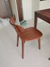 源氏木语实木餐椅北欧风橡木靠背椅家用多材质休闲椅现代简约餐厅吃饭椅子 (橡木胡桃色)0.47米圆弧餐椅*2 实拍图