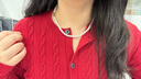 优衣库女装纽花圆领针织开衫/毛衣外套空调衫通勤秋冬新款481477 16 红色 S 实拍图