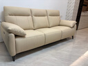 左右零靠墙电动功能头层牛皮沙发6013象牙白 2.24m小三双 实拍图