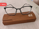 目匠 复古近视眼镜男女款 防辐射眼镜框超轻眼镜架文艺潮护目镜 2212 亮黑色 防蓝光配镜（1.67防蓝光镜片） 实拍图