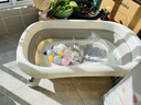iuu婴儿洗澡盆 可折叠宝宝浴盆大号 洗澡神器躺托浴架新生儿童用品 【北欧灰】+可调节感温浴架 材质：FAD食品级材质检测认证 实拍图