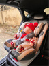 贝倍适（BAYBETSS）儿童安全座椅汽车用0-4-12岁宝宝360度旋转婴儿车载坐椅ISOFIX 米灰色【遮阳棚+上拉带+侧保护】 实拍图