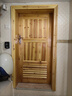 老式实木杉木原木门仿古门窗套装门房间卧室厨房卫生间折叠推拉门 8819款标门200*80CM不含门套 实拍图
