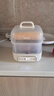 美的（Midea）【政府补贴】煮蛋器蒸蛋器双层家用迷你小蒸锅 早餐鸡蛋羹自动断电防干烧便携式家用MZ-ZDE2015D 实拍图