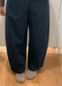 优衣库女装男装宽松廓形牛仔裤/弯刀镰刀裤子25秋冬新款479000 08 深灰色 23 /150/58A 实拍图