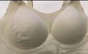 都市丽人文胸孕妇内衣怀孕期哺乳喂奶文胸产后前开扣无钢圈托聚拢奶绿L 实拍图