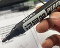 得力（deli）大双头粗头物流快递记号笔1.5mm/5.7mm 办公签字学生文具教学会议笔马克笔 10支/盒 黑色 S555 实拍图