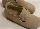 ZHR勃肯鞋女真牛皮通勤一脚蹬鞋子女休闲百搭单鞋女 AB55 卡其色 37  实拍图