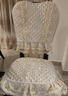 仙逸格餐桌布椅子套罩家用餐椅垫椅套欧式餐椅套靠背套凳子坐垫餐椅座套 欧式 唯美米黄色 1个椅垫+1个靠背 实拍图