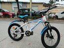 凤凰（Phoenix）儿童自行车山地车男女学生脚踏车6-15岁童车 霸道 白蓝色 20寸 实拍图