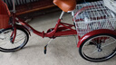永久老年人力三轮车脚踏脚踩脚蹬车自行车轻便小型成人 20寸红色菜筐款 单链条 实拍图