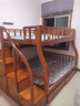琛悦居【一天速发】胡桃木上下层全实木儿童上下床铺高低双层子母床 梯柜款 上铺宽1.6米下铺宽1.8米 实拍图