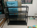 货架置物架家用仓储超强多层落地置物架厨房阳台可调节收纳货物架 四层高118cm【黑色-加厚升级】 长120cm宽40cm 实拍图