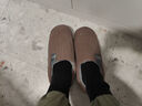 回力纯色全包棉鞋情侣室内外防滑保暖棉拖鞋HLX0233棕色44-45码 实拍图