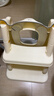 曼龙儿童马桶坐便器男女宝宝阶梯式可折叠踩脚凳洗漱凳坐便圈 云纱灰 实拍图