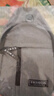 【运动胸包】跑步包男休闲斜挎包手机包防泼水健身包男女通用 灰色 实拍图