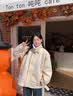 宾迪肯（BINDIKEN）羊羔毛绒棉衣外套男冬季棉服潮牌宽松青少年冬装加绒加厚保暖衣服 A071-089白色 （版型偏大一码） L 实拍图