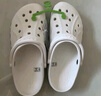 卡骆驰（CROCS）洞洞鞋贝雅卡骆班轻便耐磨一脚蹬休闲鞋|205089 白/深蓝-126 36 /37(220mm) 实拍图