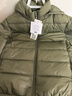 优衣库童装男童女童高级轻型羽绒连帽外套帽子可拆卸471377 54 绿色 130 实拍图