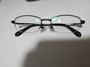 奥杰近视眼镜男有度数超轻半框近视镜可配100 150 200 250 300 350度 镜片折射率1.56（较薄） 双眼近视-350度 (含镜盒镜布) 实拍图