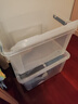 禧天龙塑料衣物收纳箱玩具整理箱55L 透明 3个装 带轮 实拍图