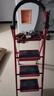 忆琳居梯子家用安全人字梯折叠梯伸缩多功能楼梯便捷扶梯加厚红色四步 实拍图