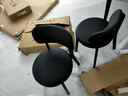 致喜北欧实木餐椅家用简约餐桌椅奶油风靠背座椅软包椅子久坐舒服餐椅 黑色实木框架-黑色猫爪皮 实拍图